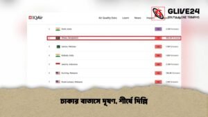 ঢাকার বাতাসে দূষণ, শীর্ষে দিল্লি