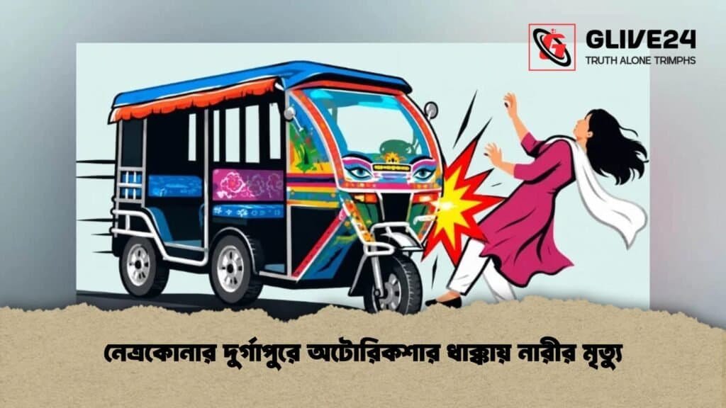 নেত্রকোনার দুর্গাপুরে অটোরিকশার ধাক্কায় নারীর মৃত্যু