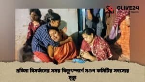 প্রতিমা বিসর্জনের সময় বিদ্যুৎস্পর্শে মণ্ডপ কমিটির সদস্যের মৃত্যু